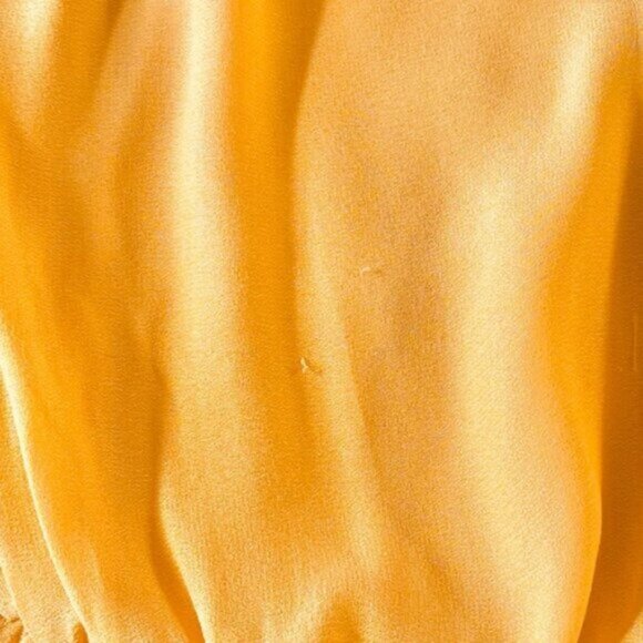 Bahamas Bohemian Tuscany Yellow Bishop Tie front Peplum Blouse- XS (looser fit) - Picture 13 of 16